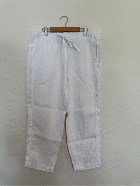 Pure Jill white linen pants. Size Medium